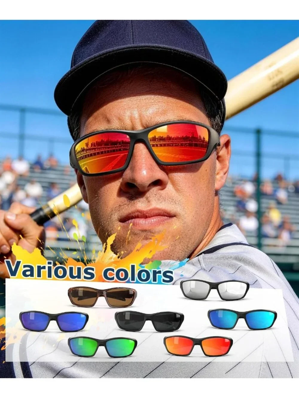 Polarized Sports Sunglasses for Men & Women - UV400 Protection for Cycling